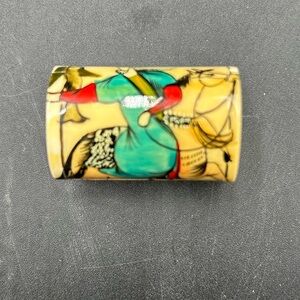 Persian style camel bone hand painted trinket box, jewelry box casket, horse